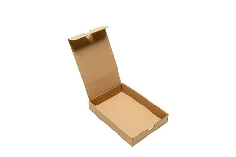 A cardboard box is open and empty Stock Illustration