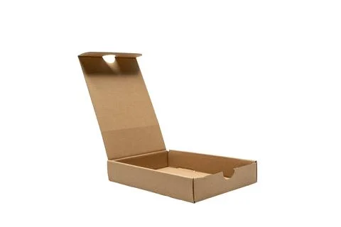 A cardboard box is open and empty Stock Illustration