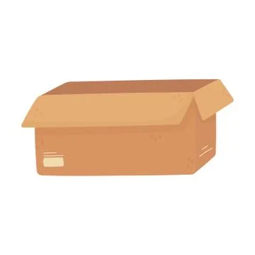 Cardboard box open empty cargo delivery icon イラスト素材