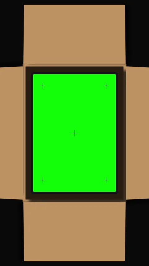 Cardboard box opening green screen chroma key animation motion loop Stock Footage 346546131