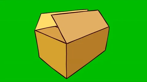 Cardboard box opens and closes. 動画素材 66583350