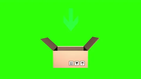 Cardboard box opens with arrow animation... | Stock Video | Pond5
