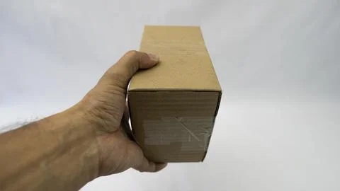 Cardboard box with order - Stock-Fotos