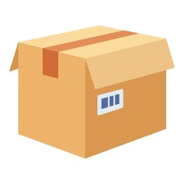 Cardboard box for packaging, shipping, delivery, and logistics concepts Stock Illustration