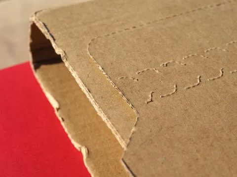 Cardboard box packet parcel Stockfoto's