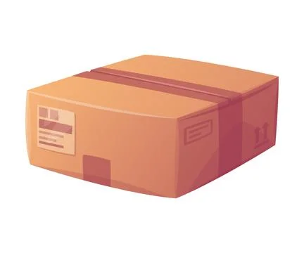Cardboard Box as Paper Packaging Container Vector Illustration Stock Illustration