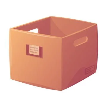 Cardboard Box as Paper Packaging Container Vector Illustration Stock Illustration