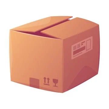 Cardboard Box as Paper Packaging Container Vector Illustration Stock Illustration