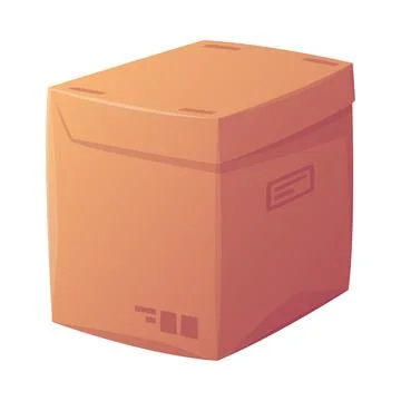 Cardboard Box as Paper Packaging Container Vector Illustration Stock Illustration