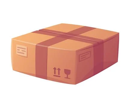 Cardboard Box as Paper Packaging Container Vector Illustration Stock Illustration