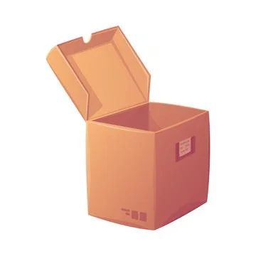 Cardboard Box as Paper Packaging Container Vector Illustration Stock Illustration