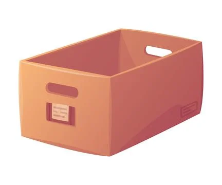 Cardboard Box as Paper Packaging Container Vector Illustration Stock Illustration