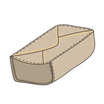 Cardboard box parcel isolated on white background Stock Illustration