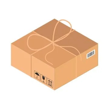Cardboard box post 스톡 일러스트