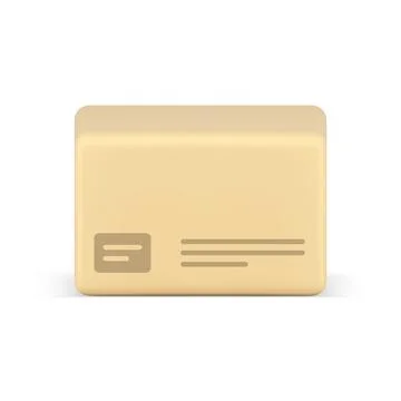Cardboard box postal import mail cargo delivery service front view realistic  Illustrazione stock
