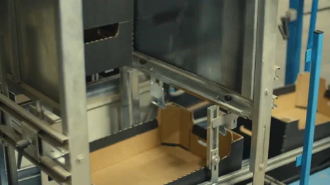 Cardboard box production Stock Footage 106192177