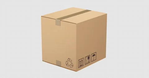 Cardboard box rotation 스톡 동영상 319004082