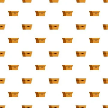 Cardboard box seamless repeating packaging delivery pattern Stock Illustration