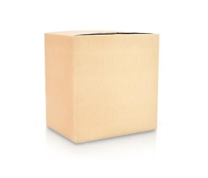 Cardboard box with shadow isolated Stock Photos