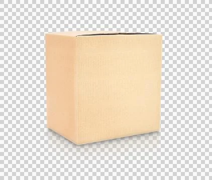Cardboard box with shadow isolated Stock Photos