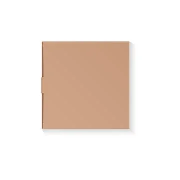 Cardboard box of square shape, top view of carton parcel package 스톡 일러스트