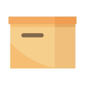Cardboard box storage Illustrazione stock
