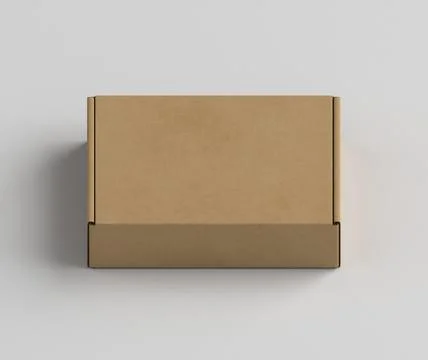 Cardboard box white background. High quality photo Stock Photos