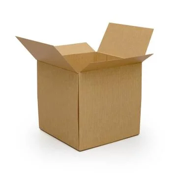 Cardboard box on a white background Stock Illustration