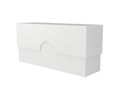 Cardboard box on white background Illustrazione stock