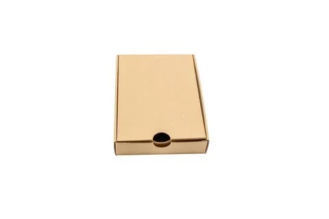 A cardboard box with a white background Stock Illustration
