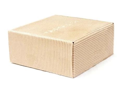 Cardboard box on a white background Stock Photos