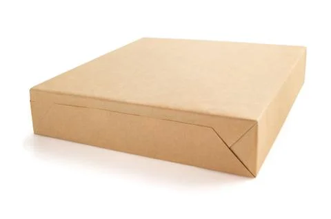 Cardboard box  on white background Stock Photos