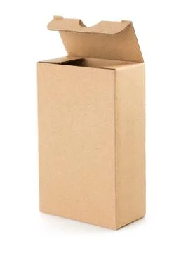 Cardboard box  on white background Foto stock