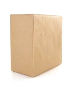 Cardboard box  on white background Foto stock