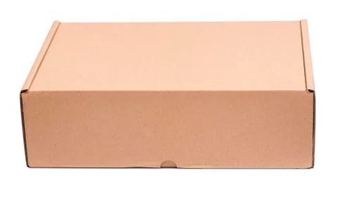Cardboard box on white. 写真素材