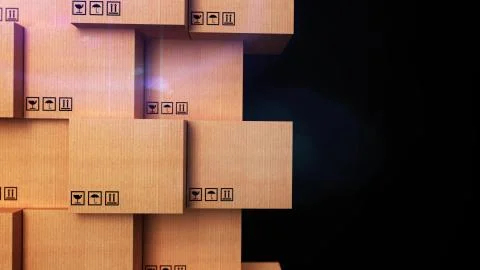 Cardboard boxes with copyspace Illustrazione stock