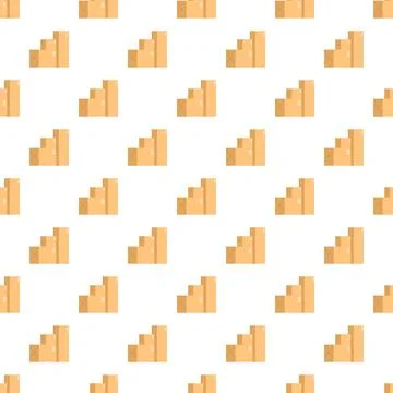 Cardboard boxes creating growth stairs seamless pattern 스톡 일러스트