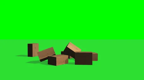 Cardboard boxes fall to the ground Stock-Footage 35256191