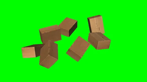 Cardboard boxes fall to the ground Stock-Footage 35256206