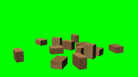 Cardboard boxes fall to the ground Stock-Footage 35256212