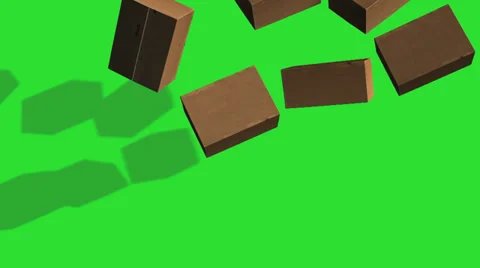 Cardboard boxes fall to the ground Stock-Footage 35256230