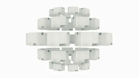 Cardboard boxes Stock Footage