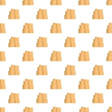 Cardboard boxes forming a repeating seamless pattern Stock Illustration