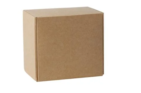 Cardboard boxes for goods on a white background. Different size. Isolated on  Stock Photos