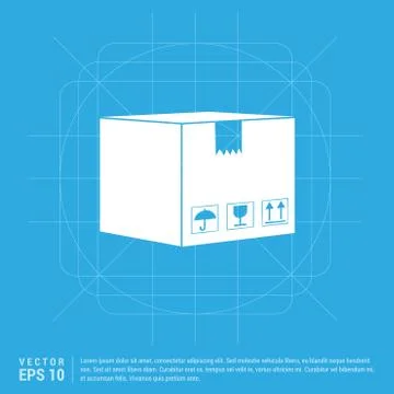 Cardboard boxes icon Illustrazione stock