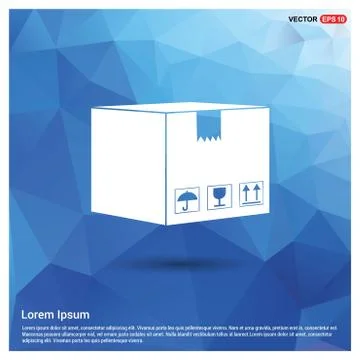 Cardboard boxes icon Illustrazione stock