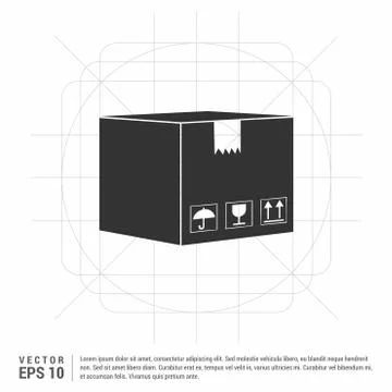 Cardboard boxes icon 스톡 일러스트