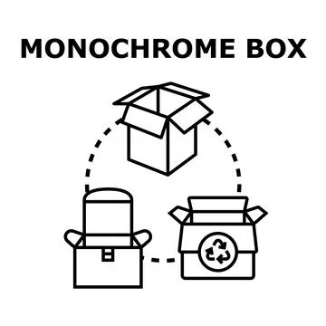 Cardboard boxes illustrating packaging, delivery, and recycling concept Stock Illustration