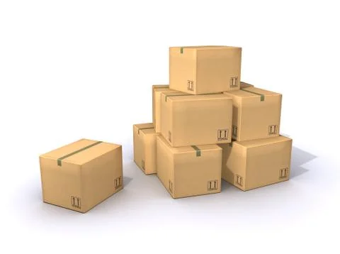 Cardboard boxes Stock Illustration