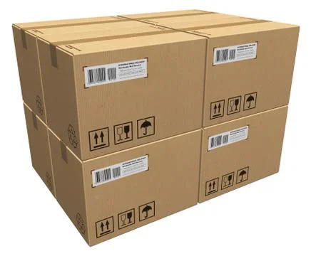 Cardboard boxes Stock Illustration
